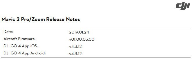 Mavic 2 pro firmware best sale update 2019