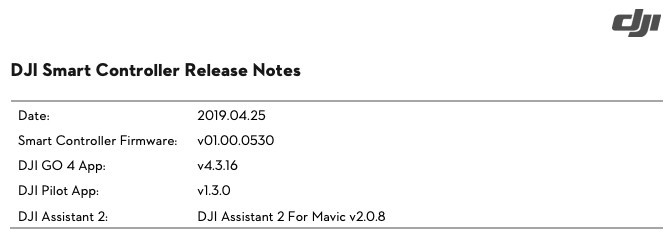 dji mavic air firmware update 2019